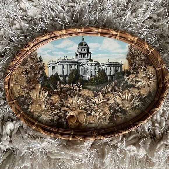 Vintage Set of Two Torrey Pine Handmade Trays - CA State Capitol - Picture 4 of 6